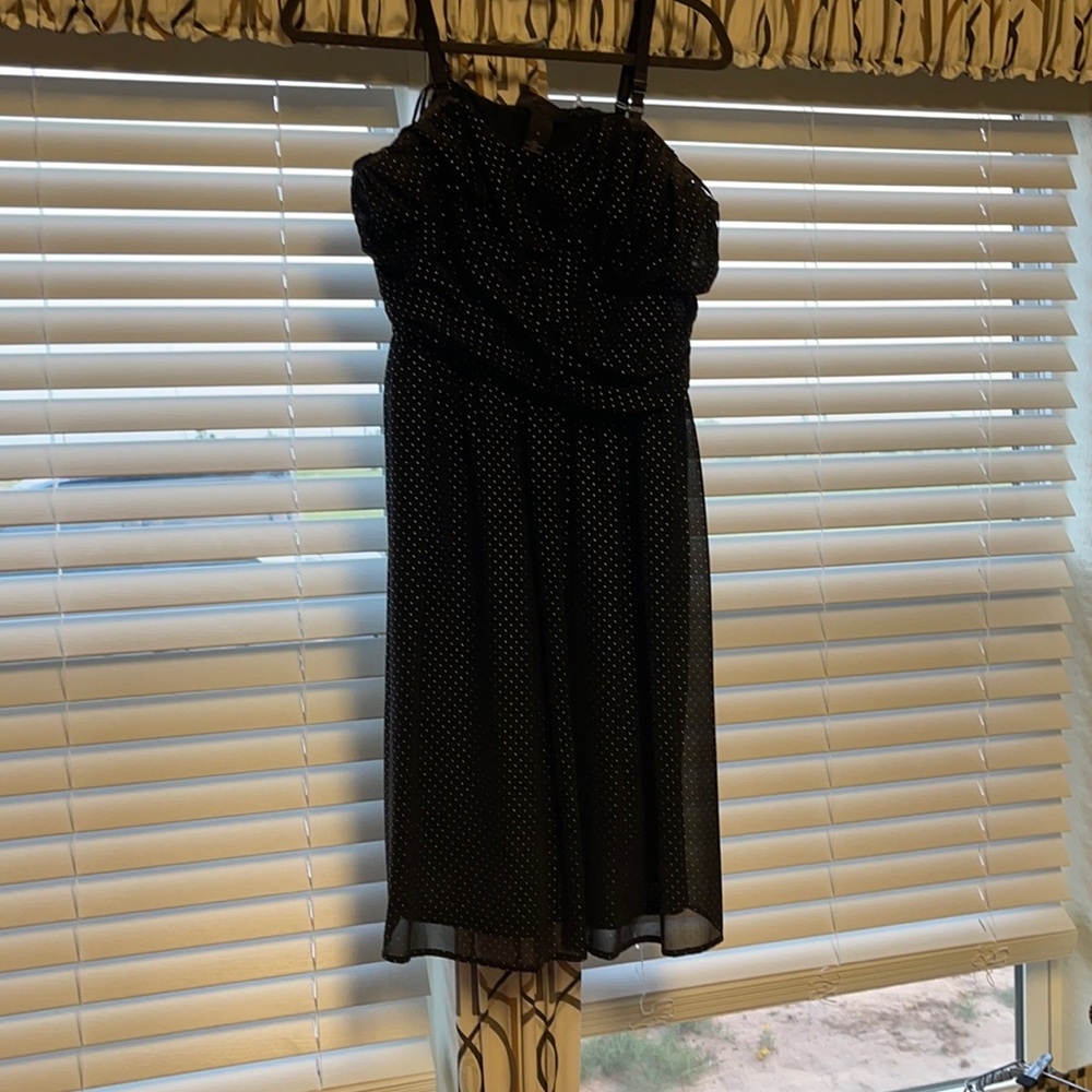 Black with Gold Dots Dress